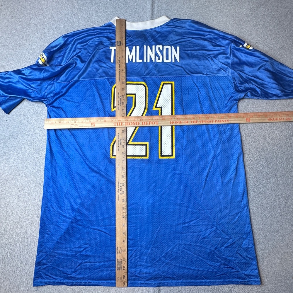 Reebok Football Jersey Mens 2XL Blue LaDainian Tomlinson Chargers #21 7075A 08 - Picture 11 of 14
